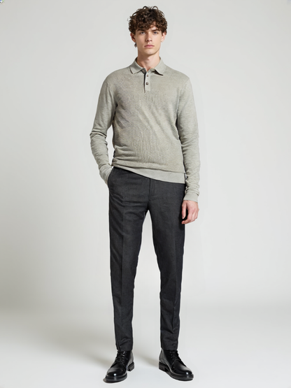 ARMANI® Long Sleeve Polo Shirt