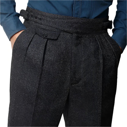 HENRY MONT® Herringbone Suit Pants