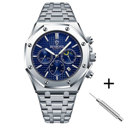 BINBOND® Luxury Luminous Stainless Steel Watch