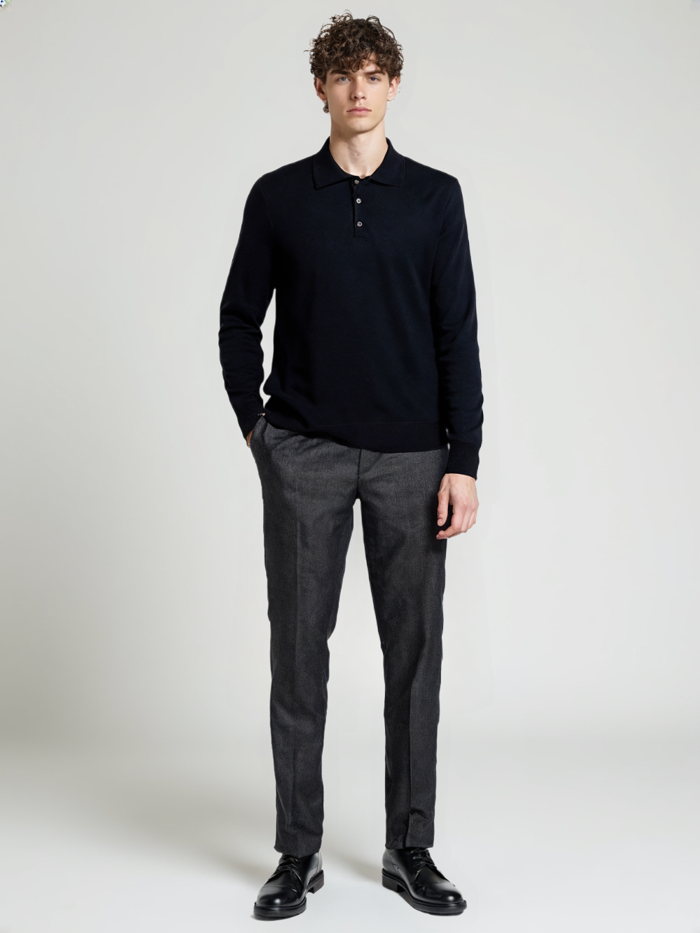 ARMANI® Long Sleeve Polo Shirt