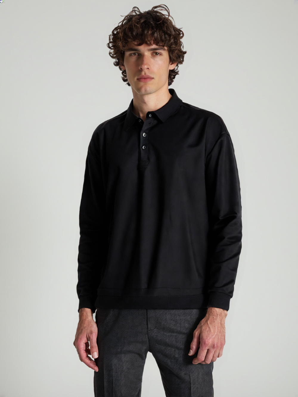 ARMANI® Long Sleeve Polo Shirt